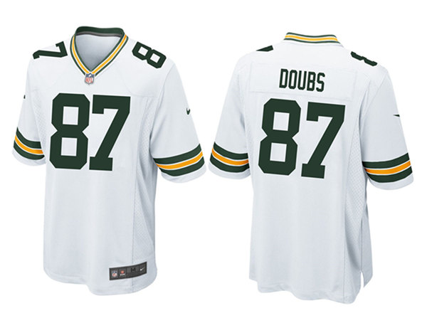 Men Green Bay Packers 87 Romeo Doubs White Stitched Game Jersey