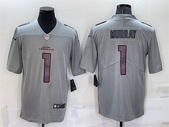 Men Arizona Cardinals 1 Kyler Murray Grey Atmosphere Fashion Stitched Jersey