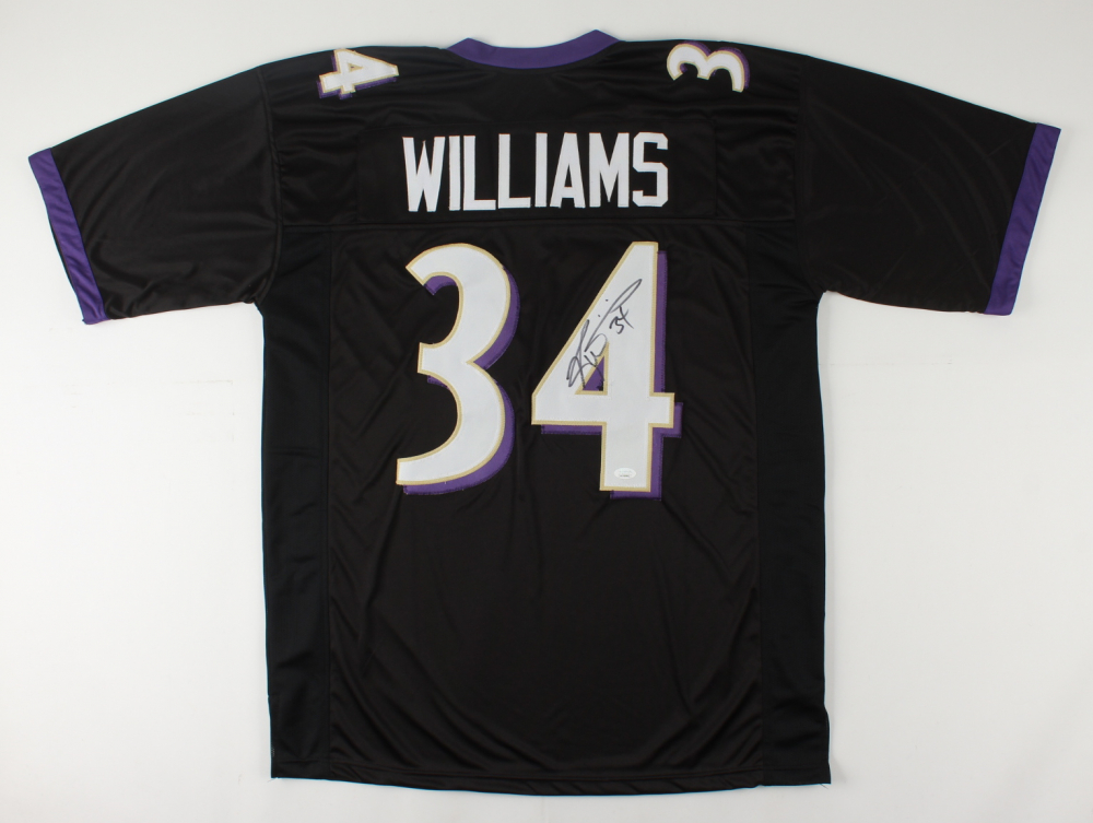 Men Baltimore Ravens Ricky Williams #34 Throwback Stitched Jersey Black