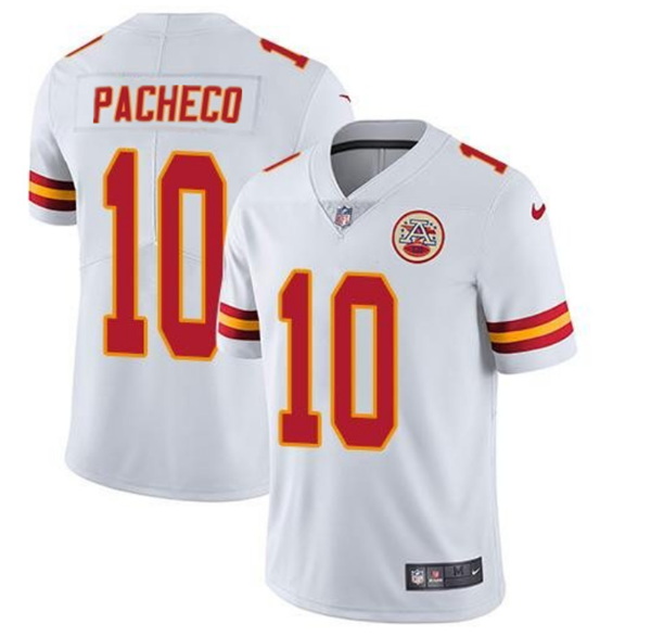 Men Kansas City Chiefs 10 Isiah Pacheco White Vapor Untouchable 