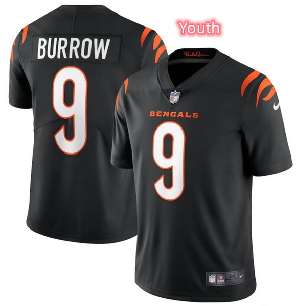 Youth Cincinnati Bengals 9 Joe Burrow Jersey