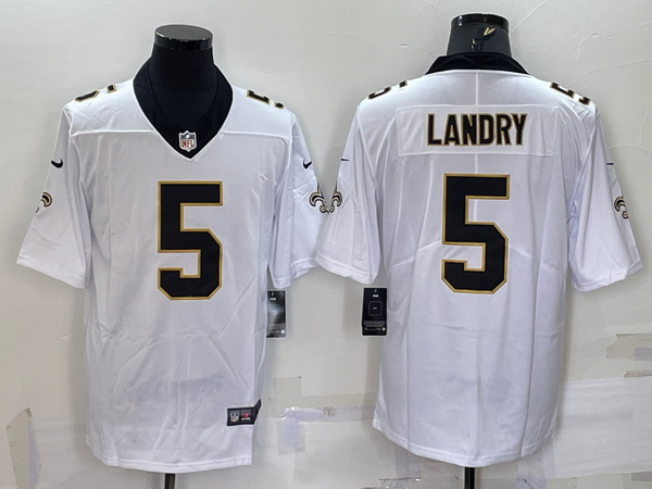 Men's New Orleans Saints #5 Jarvis Landry White 2022 Vapor Untouchable Stitched NFL Nike Limited Jer