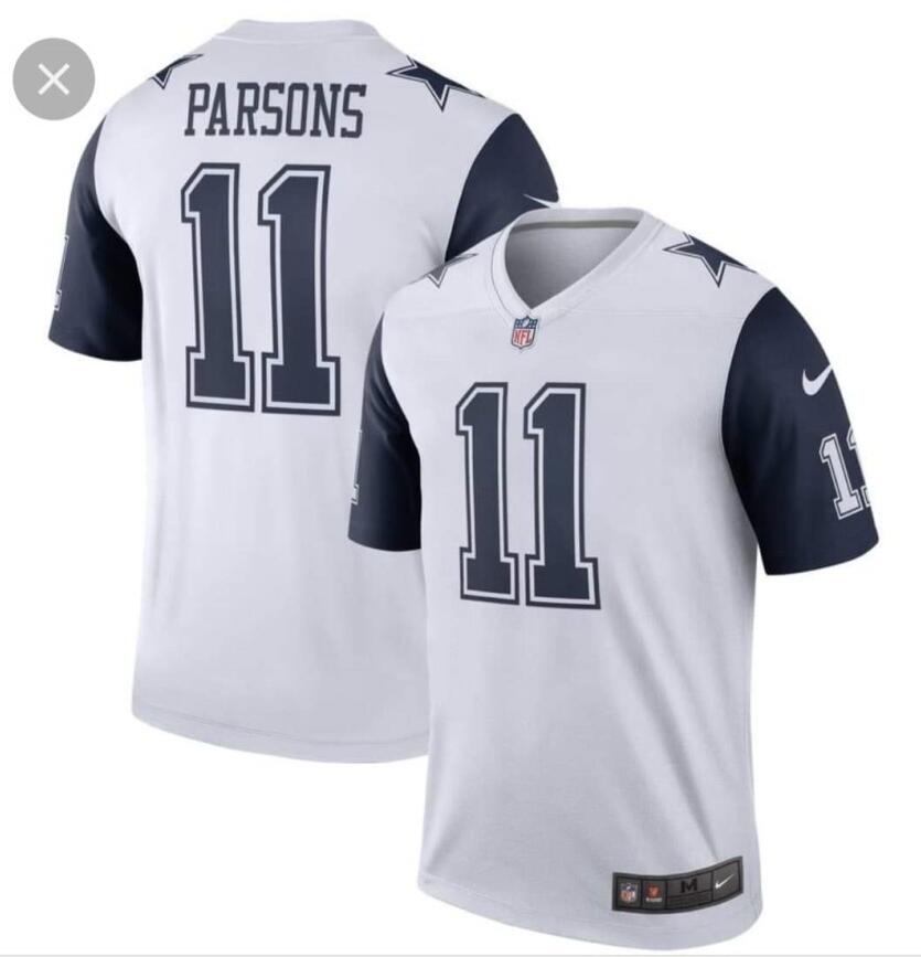 Men Nike Dallas Cowboys Micah Parsons #11 White Thanksgiven Stitched NFL Jersey