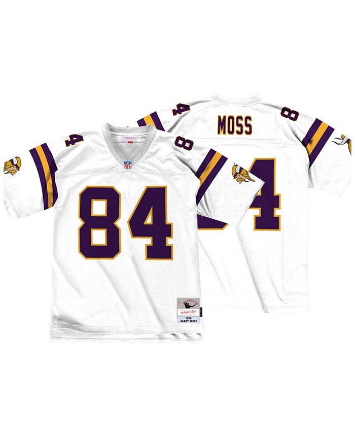 Men Minnesota Vikings 84 Randy Moss Throwback Stitched White NFL Jersey