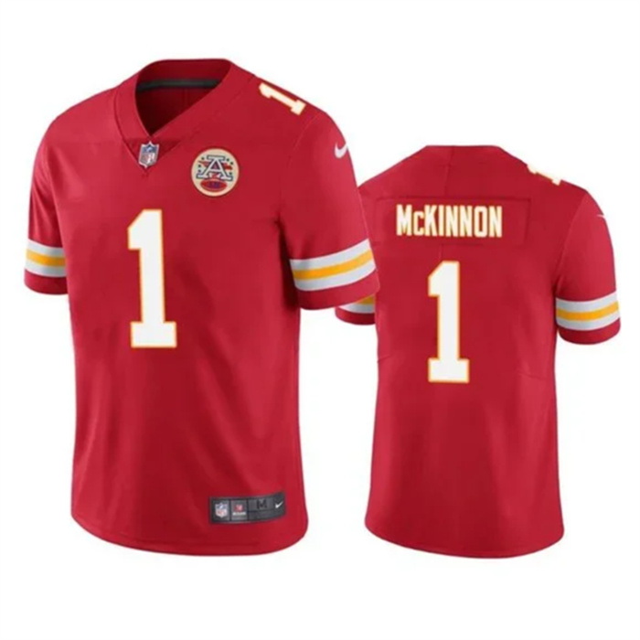 Men Kansas City Chiefs 1 Jerick McKinnon Red Vapor Untouchable L