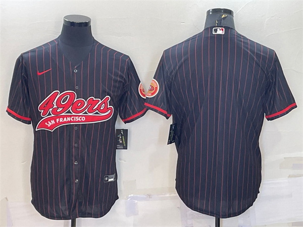 Men San Francisco 49ers Blank Black With Patch Cool Base Stitched Baseball Jersey