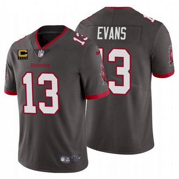 Men Tampa Bay Buccaneers 13 Mike Evans 2022 Grey With 4 Star C P