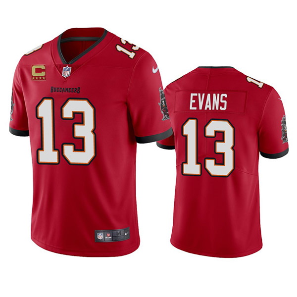 Men Tampa Bay Buccaneers 13 Mike Evans 2022 Red With 4 Star C Patch Vapor Untouchable Limited Stitch