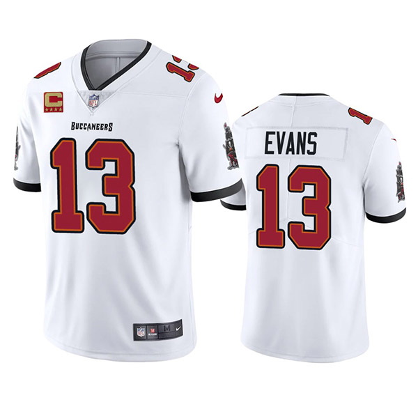 Men Tampa Bay Buccaneers 13 Mike Evans 2022 White With 4 Star C 