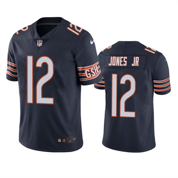 Men's Chicago Bears #12 Velus Jones Jr. Navy Vapor untouchable L