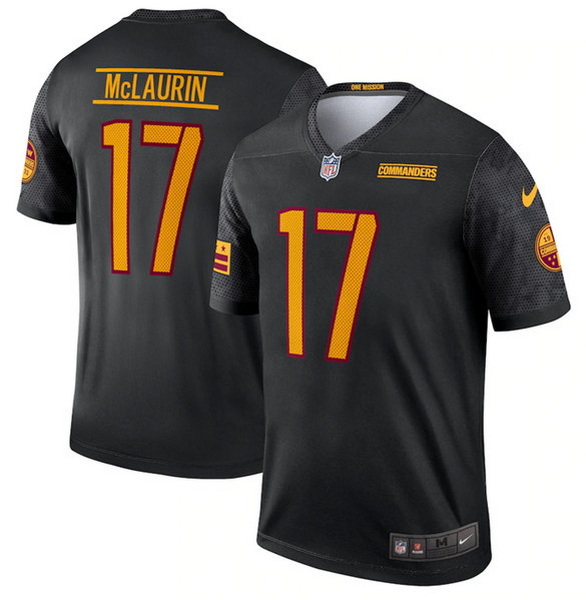 Men Washington Commanders 17 Terry McLaurin Black Alternate Stitched Football Jersey