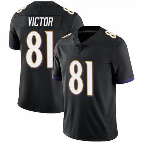 Men Nike Baltimore Ravens Binjimen Victor #81 Black Vapor Limite