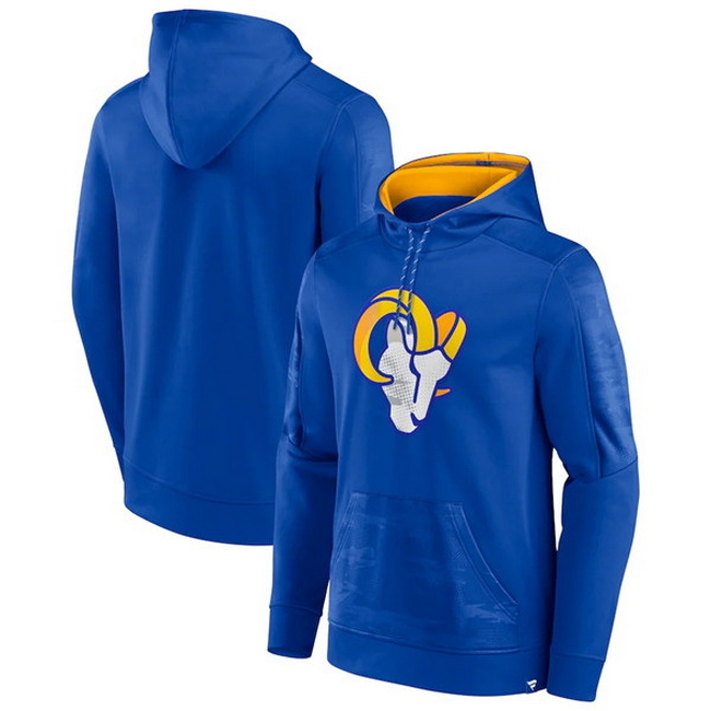 Men Los Angeles Rams Royal On The Ball Pullover Hoodie