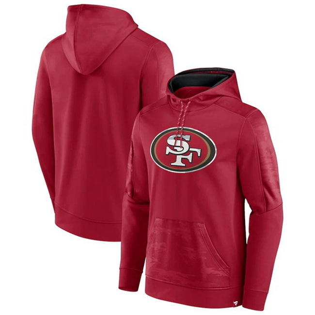 Men San Francisco 49ers Red On The Ball Pullover Hoodie