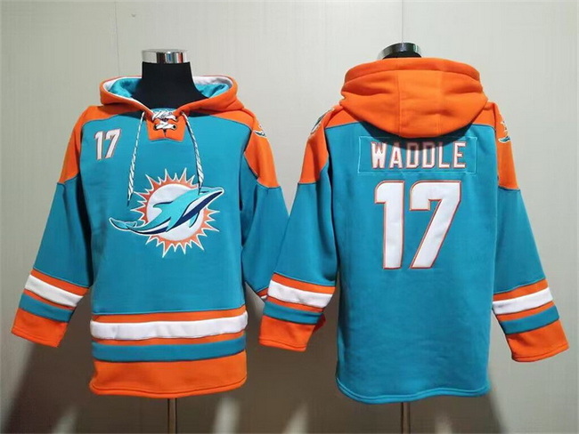 Men-27s-Miami-Dolphins--2317-Jaylen-Waddle-Aqua-Lace-Up-Pullover-Hoodie-587-36979