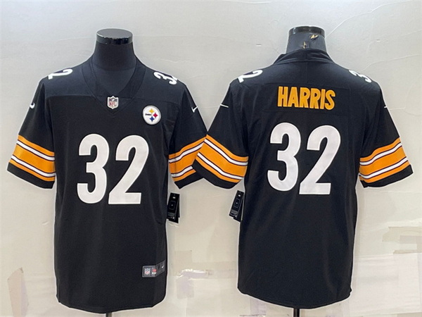 Men Pittsburgh Steelers 32 Franco Harris Black Vapor Untouchable Limited Stitched Jersey