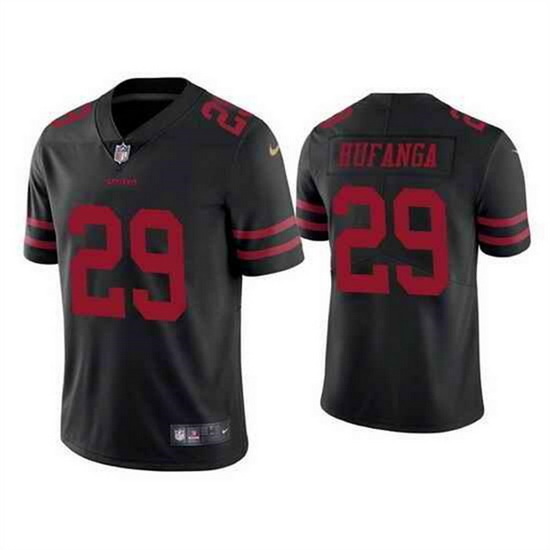 Women NFL San Francisco 49ers 29 Talanoa Hufanga Black Vapor Untouchable Limited Stitched Jersey