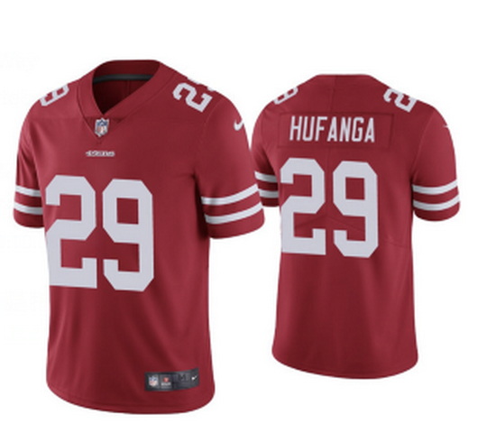 Men San Francisco 49ers 29 Talanoa Hufanga Red Vapor Limited Jersey Size 4XL