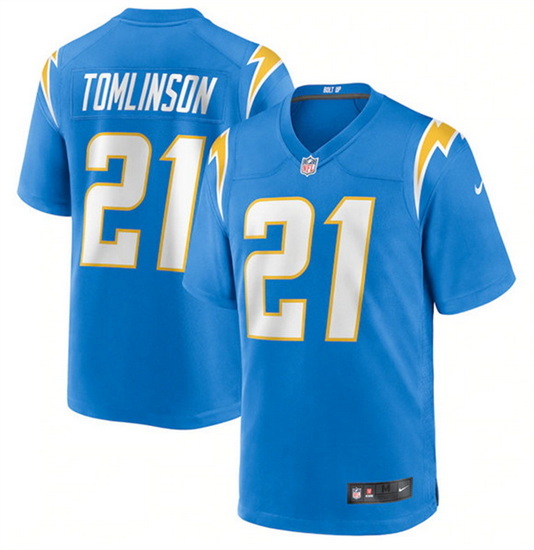 Men Los Angeles Chargers 21 LaDainian Tomlinson Blue Stitched Game Jersey