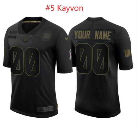 Men's New York Giants #5 Kayvon Thibodeaux Black Salute To Service Jersey