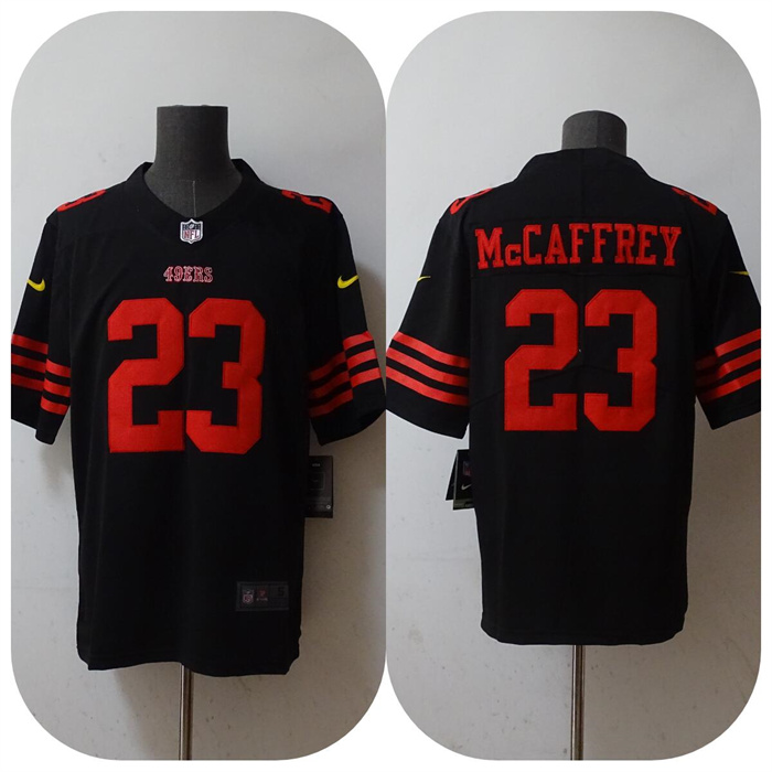 Men San Francisco 49ers 23 Christian McCaffrey 2022 Black Vapor Untouchable Stitched Jersey