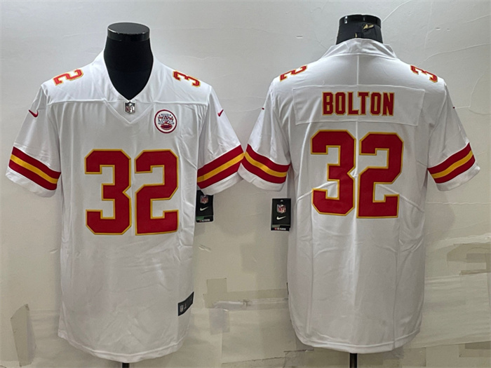 Men Kansas City Chiefs 32 Nick Bolton White Vapor Untouchable Limited Stitched Football Jersey