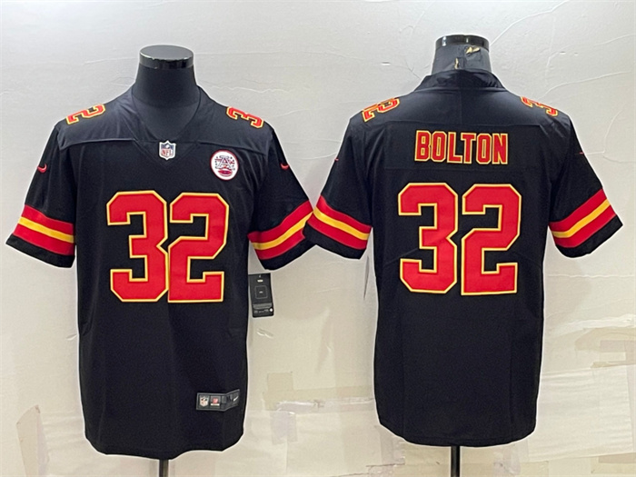 Men Kansas City Chiefs 32 Nick Bolton Black Vapor Untouchable Limited Stitched Football Jersey