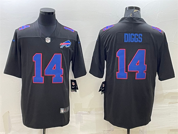 Men Buffalo Bills 14 Stefon Diggs Black Vapor Untouchable Limited Stitched Jersey