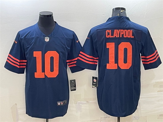 Men Chicago Bears 10 Chase Claypool Navy Color Rush Limited Stitched Football Jersey