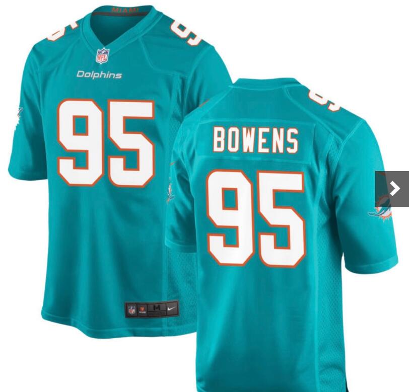 Men Miami Dolphins Tim Bowens #95 Vapor Limited Stitched NFL Jersey