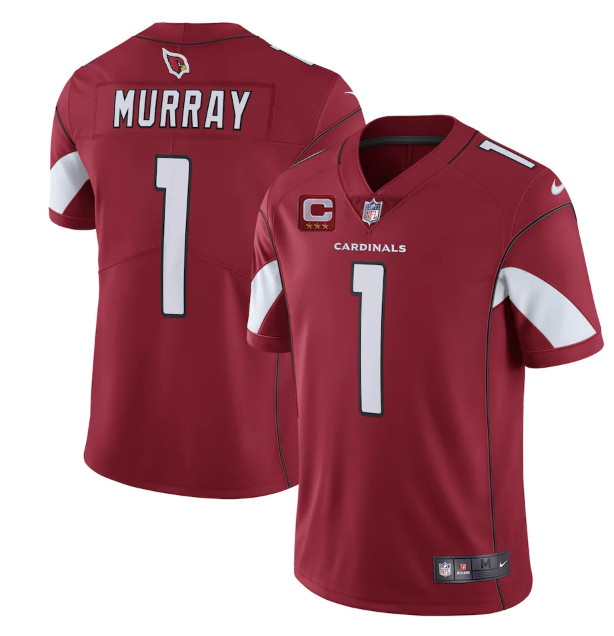 Men Arizona Cardinals #1 Kyler Murray Red 3-star C Patch apor Untouchable Limited Stitched NFL Jerse