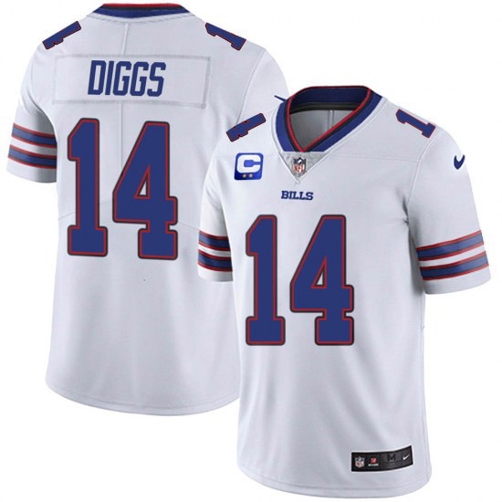 Men Buffalo Bills 2022 #14 Stefon Diggs White With 2-star C Patch Vapor Untouchable Limited Stitched