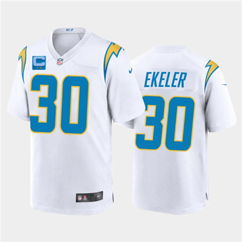 Men Los Angeles Chargers 2022 #30 Austin Ekeler White With 2-star C Patch Vapor Untouchable Limited 