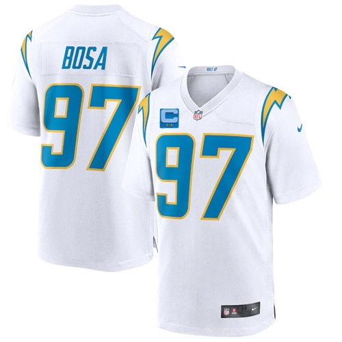 Men Los Angeles Chargers 2022 #97 Joey Bosa White With 2-star C 
