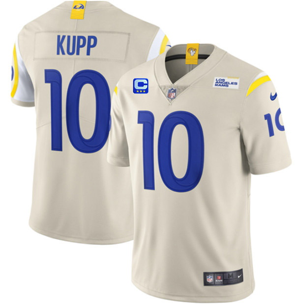 Men Los Angeles Rams 2022 #10 Cooper Kupp Bone White With 3-star C Patch Vapor Untouchable Limited S