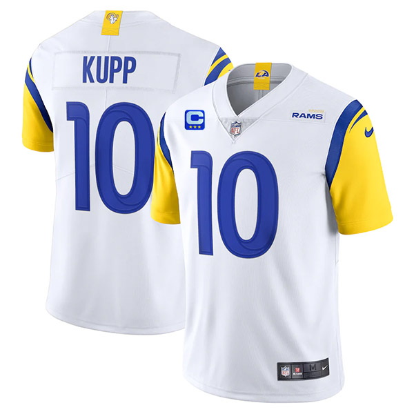 Men Los Angeles Rams 2022 #10 Cooper Kupp White With 3-star C Patch Vapor Untouchable Limited Stitch