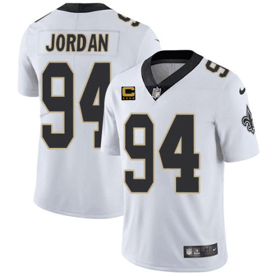 Men New Orleans Saints 2022 #94 Cameron Jordan White With 4-star C Patch Vapor Untouchable Limited S