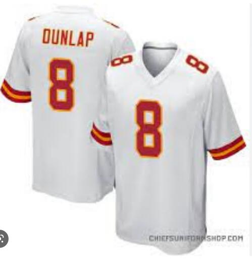 Men Nike Carlos Dunlap White Kansas City Chiefs #8 Home Stitched Jersey