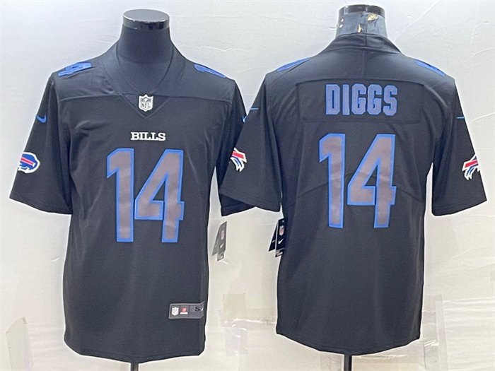 Men Buffalo Bills 14 Stefon Diggs Black 2018 Impact Limited Stitched Jersey