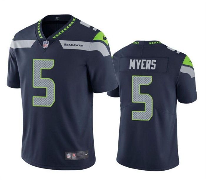 Men Seattle Seahawks 5 Jason Myers Navy Vapor Untouchable Limited Stitched Jersey