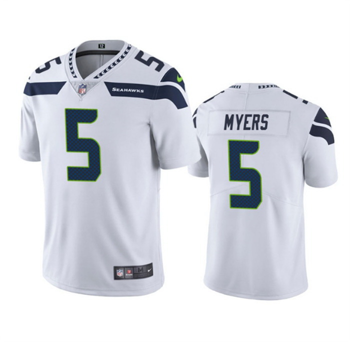 Men Seattle Seahawks 5 Jason Myers White Vapor Untouchable Limited Stitched Jersey