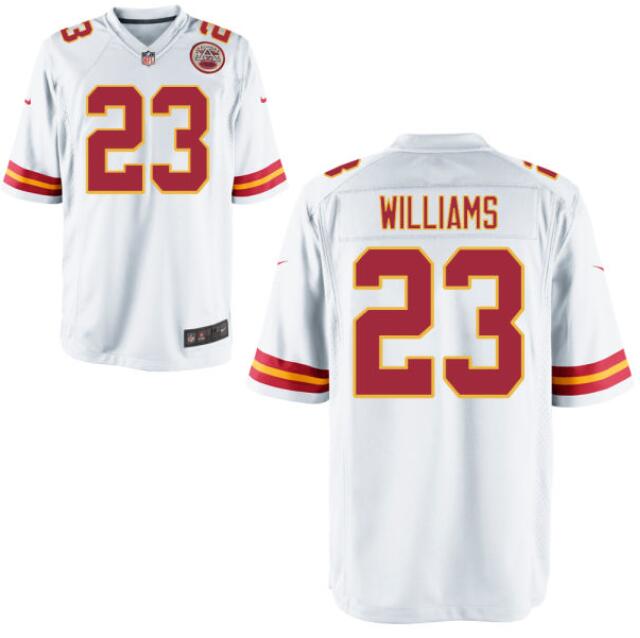 Men's Nike Kansas City Chiefs Joshua Williams #23 White Stitched NFL Jersey