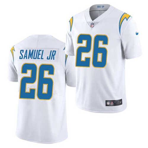 Men Nike Los Angeles Chargers Asante Samuel Jr. #26 White Vapor Limited Jersey