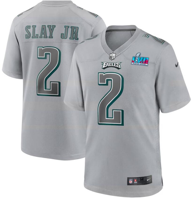 Men's Nike Darius Slay Jr. Gray Philadelphia Eagles Super Bowl LVII Patch Atmosphere Fashion Game Je