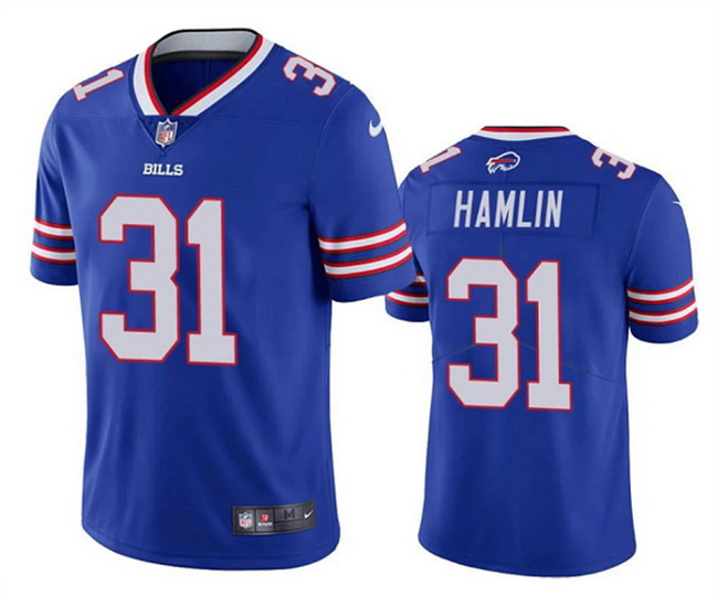 Men Buffalo Bills 31 Damar Hamlin Blue Vapor Untouchable Limited Stitched Jersey