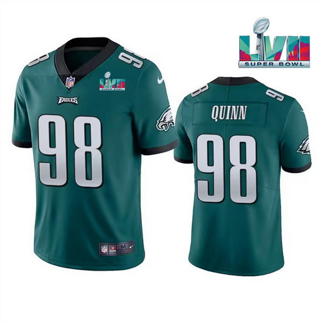 Men Women Youth Toddler Philadelphia Eagles 98 Robert Quinn Green Super Bowl LVII Vapor Untouchable 