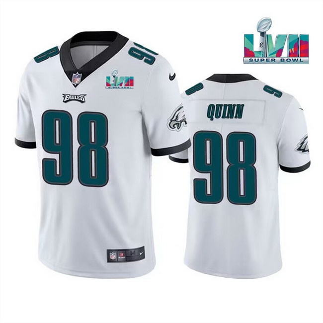 Men Women Youth Toddler Philadelphia Eagles 98 Robert Quinn White Super Bowl LVII Vapor Untouchable 