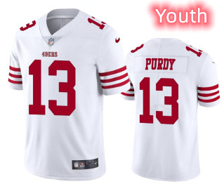 Youth San Francisco 49ers 13 Brock Purdy White Jersey