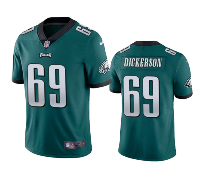 Men Philadelphia Eagles 69 Landon Dickerson Green Vapor Untouchable Limited Stitched Jersey