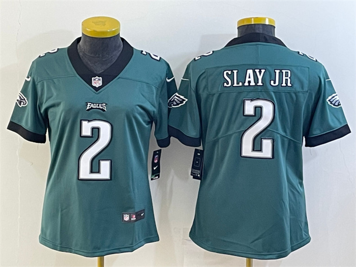 Women Philadelphia Eagles 2 Darius Slay Jr  Green Vapor Untouchable Limited Stitched Football Jersey